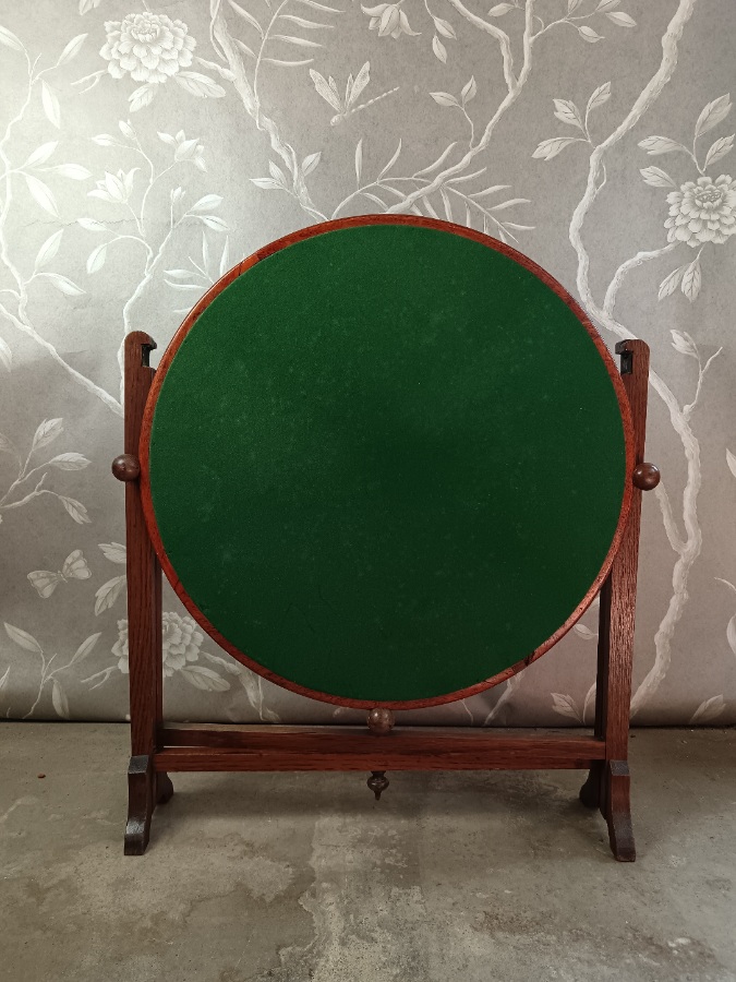 Antique Oak Revertable Folding Card Coffee Table(40).jpg